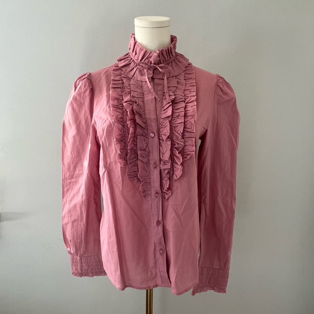 Ruffled Pink Blouse